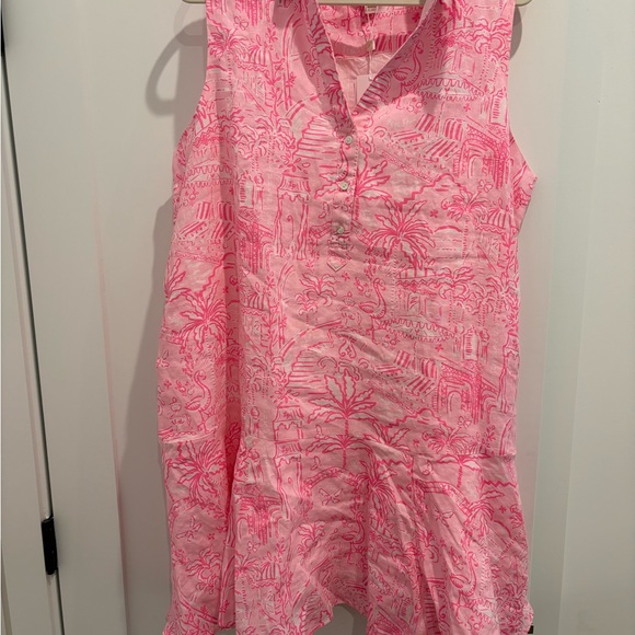 LILY PULITZER ELLOWYN LINEN DRESS NWT - Picture 2 of 5